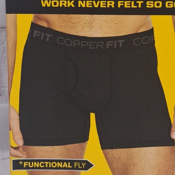 4PK Copper Fit Mens Performance Workgear Boxer Briefs MED 32-34  Copper Infused - Picture 4 of 9